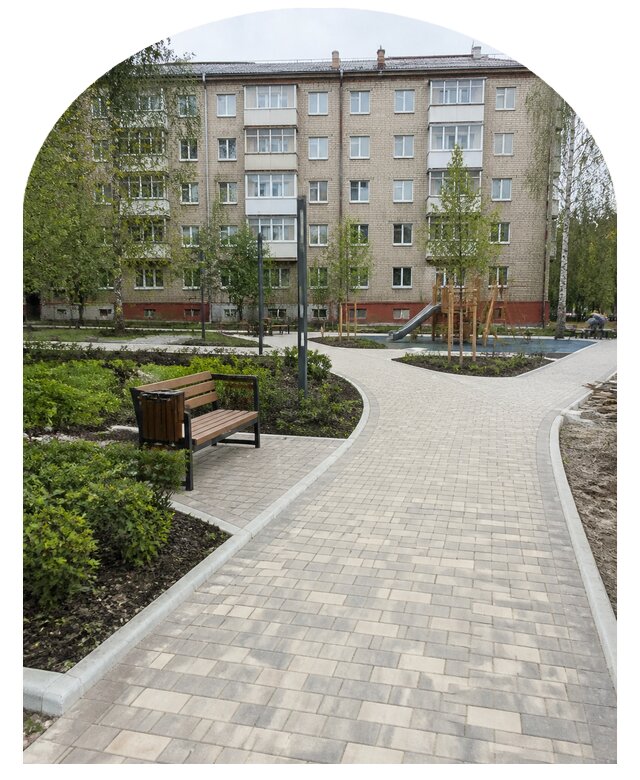 Благоустройство двора МКД под ключ в Серпухове от 254025 р. | Метпроект-Срп